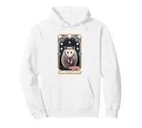 Mystical Opossum Tarot Illustration Pullover Hoodie