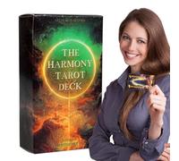 Mystical Oracle Card Set | Portable Tarot Deck | The Harmony 78-Card Oracle | Tarot Cards for Fun | Magician’s Tarot Deck | Funny Oracle Cards for Gatherings