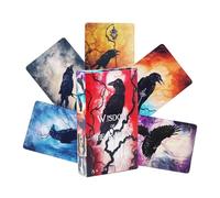 Mystical Oracle Cards - Wisdom Tarot Deck, Raven Board with Illustrated Artwork, Tarot Set with Guidebook Included, Divination Game Portable Size, Card Deck for Party Games