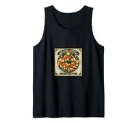 Mystical Orange Fish Luck Flow Fortune Celestial Art Tank Top