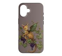 Mystical Orange Tabby Dragon Cat Fae with Grapevines Case for iPhone 16
