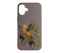 Mystical Orange Tabby Dragon Cat Fae with Grapevines Case for iPhone 16 Plus