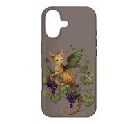 Mystical Orange Tabby Dragon Cat Fae with Grapevines Case for iPhone 17