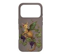 Mystical Orange Tabby Dragon Cat Fae with Grapevines Case for iPhone 17 Pro