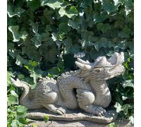 Mystical Oriental Dragon Stone Cast Statue Garden Ornament