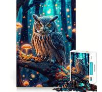 Mystical Owl 1000 Piece Jigsaw Puzzles for Adults Memory Gain Peaceful Time Design Assembly Premium Gift (38x52cm)