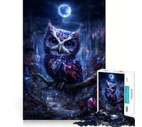 Mystical Owl in A Fantasy Landscape Jigsaw Puzzles for Adults 1000 Mind Exercise Toy Relax Time Design Assembly (38x52cm)