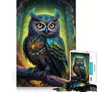 Mystical Owl Jigsaw Puzzles for Adults1000 Piece Mind Exercise Toy Indoor Fun Precision Cut (38x52cm)