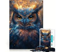 Mystical Owl Portrait 1000 Piece Jigsaw Puzzles for Teenagers Memory Gain Stress Free Design Assembly Heartfelt Gift (38x26cm)