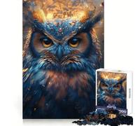 Mystical Owl Portrait 1000 Piece Jigsaw Puzzles for Teenagers Memory Gain Stress Free Design Assembly Heartfelt Gift (38x26cm)