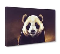Mystical Panda Canvas Print | Gallery Wrapped 30mm Frame Wall Art | 30x20 inches | Ready to Hang | Contemporary Animals Picture | Living Room Bedroom Lounge Office