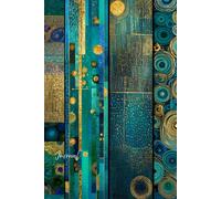 Mystical Patterns Journal: A Magical Glitter Notebook with Metallic Gold Accents in Teal, Turquoise, Dark Blue, Yellow, and Deep Purple