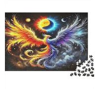 Mystical Phoenix 1000 Piece Jigsaw Puzzle Paper for Adults Dual Element Puzzle Game Fantasy Art Family Home Decor Gift 70x50cm/1000pcs