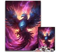 Mystical Phoenix Bird 1000 Piece Jigsaw Puzzle Challenging Puzzles Colorful Home Decor Interactive Family Game 1000 PCS(75x50cm)
