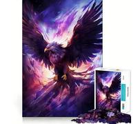 Mystical Phoenix Bird 1000 Piece Jigsaw Puzzle for Teenagers Memory Gain Soothing Fun Design Assembly Elegant Gift (38x52cm)