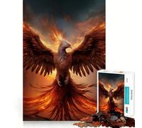 Mystical Phoenix Bird 1000 Piece Jigsaws for Adults Puzzle Focus Brain Toy Quiet Fun Tight Edge Santa Wish Item (50x75cm)