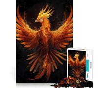 Mystical Phoenix Bird 1000 Pieces Jigsaw Puzzles for Teenagers Intellect Toy Bonding Time Quality Cut Memorable Gift (38x26cm)
