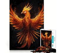 Mystical Phoenix Bird 1000 Pieces Jigsaw Puzzles for Teenagers Wise Think Toy Calm Fun Clear Cut Art Collectible (38x52cm)