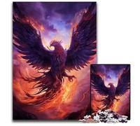 Mystical Phoenix Bird 1000Piece Jigsaw Puzzle Wooden Jigsaw Puzzles Perfect for Halloween Christmas Birthday Gift 1000 PCS(75x50cm)