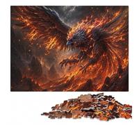 Mystical Phoenix Bird Complex Wood Puzzle, Adults, 1000 Pieces | New Year puzzle activity with hands-on indoor leisure at home.