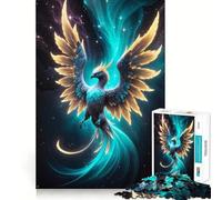 Mystical Phoenix Bird Hard Jigsaw Puzzle for Adults 1000 Pieces Think Toy Peaceful Fun Clean Cut Fine Art Piece (38x26cm)