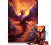 Mystical Phoenix Bird Jigsaw Puzzle for Adults 1000 Pieces Intellect Toy Peaceful Fun Precise Cut Santa Wish List (50x75cm)