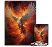 Mystical Phoenix Bird Jigsaw Puzzles for Adults 1000 Piece Wooden Jigsaw Puzzles for Adults Interactive Family Game DIY Home Decor Brain Teaser Gift 1000 PCS(75x50cm)
