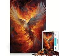 Mystical Phoenix Bird Jigsaw Puzzles for Teenagers 1000 Piece Mental Toy Leisure Fun Premium Cut Thoughtful Gift (38x26cm)