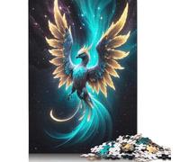 Mystical Phoenix Bird Puzzle 500 Pieces Jigsaws Wood Puzzles Jigsaw Puzzles for Adults Educational Game Challenge Toy 500pcs (52x38cm)