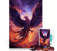 Mystical Phoenix Bird Puzzles for Teenagers 1000 Piece Strengthen Memory Tension Relief Smooth Edge Xmas Surprise (38x52cm)