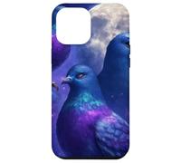 Mystical Pigeon Trio with Full Moon Meme Art Case for iPhone 12 Pro Max