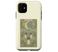 Mystical Pug Howling at The Moon Tarot Card Art Dog Lover Case for iPhone 11
