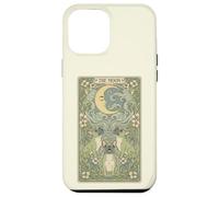 Mystical Pug Howling at The Moon Tarot Card Art Dog Lover Case for iPhone 12 Pro Max
