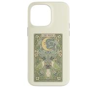 Mystical Pug Howling at The Moon Tarot Card Art Dog Lover Case for iPhone 14 Pro Max