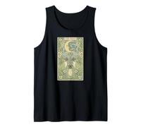 Mystical Pug Howling at The Moon Tarot Card Art Dog Lover Tank Top