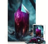 Mystical Purple Crystal in Dark Forest 1000 Pieces Jigsaw Puzzles for Teenagers Wise Think Toy Calm Fun Clear Cut Art Collectible (38x52cm)