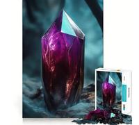 Mystical Purple Crystal in Dark Forest 1000 Pieces Jigsaw Puzzles for Teenagers Wise Think Toy Calm Fun Clear Cut Art Collectible (38x52cm)