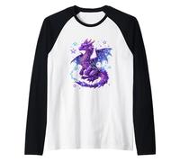 Mystical Purple Dragon for Kids Raglan Baseball Tee