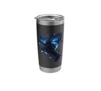 Mystical Raven with Blue Shards Stainless Steel Insulated Tumbler