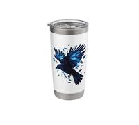 Mystical Raven with Blue Shards Stainless Steel Insulated Tumbler