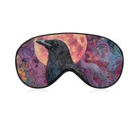 Mystical Ravens Moon Sleep Eye Mask Night Shade Cover Soft Adjustable for Travel Naps