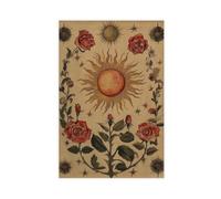 Mystical Rose And Sun Poster Canvas Poster Bedroom Decor Landscape Office Room Decor Gift 12x18inch(30x45cm)