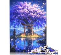 Mystical Sakura Portal Puzzles for Adults 500 Pieces Puzzles for Adults & Teenager Educational Puzzle 500pcs (52x38cm)