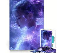 Mystical Samurai Anime Girl 1000 Piece Jigsaw Puzzles for Adults Memory Gain Peaceful Time Design Assembly Premium Gift (38x26cm)