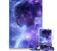 Mystical Samurai Anime Girl 1000 Piece Jigsaw Puzzles for Adults Memory Gain Peaceful Time Design Assembly Premium Gift (38x26cm)