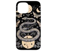 Mystical Serpent with Moths and Celestial Moons Tarot Card Case for iPhone 15