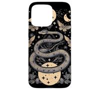Mystical Serpent with Moths and Celestial Moons Tarot Card Case for iPhone 15 Pro Max