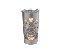 Mystical Serpent with Moths and Celestial Moons Tarot Card Stainless Steel Insulated Tumbler