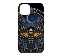 Mystical Skull Moth Crescent Moon Gothic Elegance Case for iPhone 13