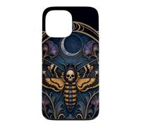 Mystical Skull Moth Crescent Moon Gothic Elegance Case for iPhone 13 Pro Max